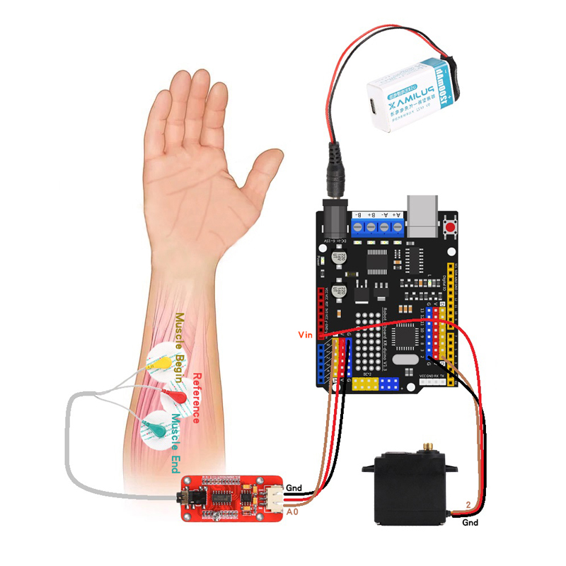 EMG Sensor Robotic Arm Electri - Science Project review and price