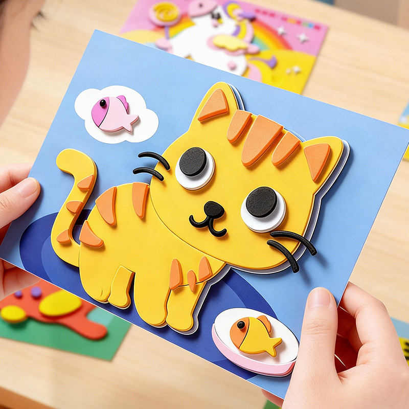 Children's 3D Stickers, 10 Ran - Science Toys Diy review and price