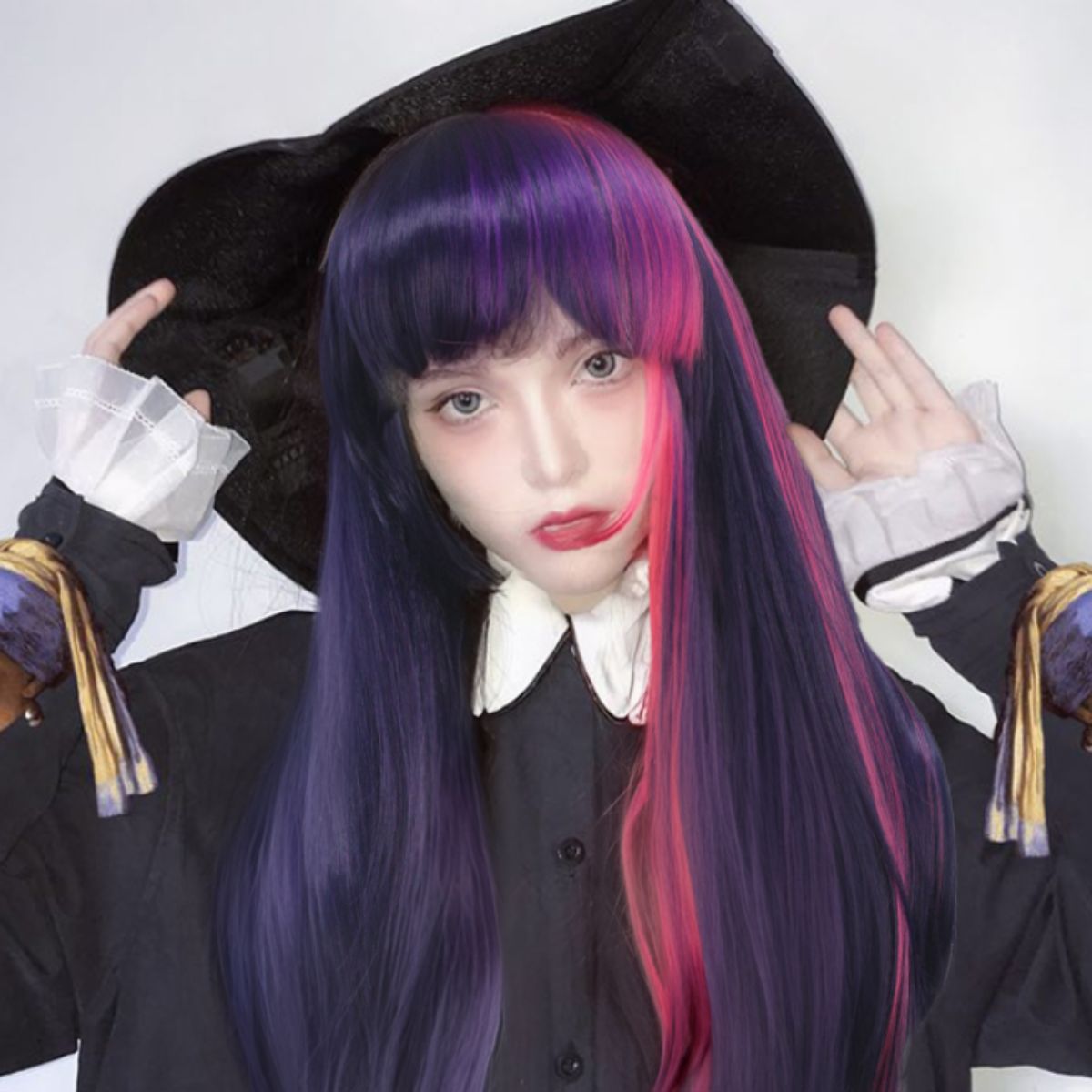 Pink Purple Neat Bangs Long St - Science Bob review and price