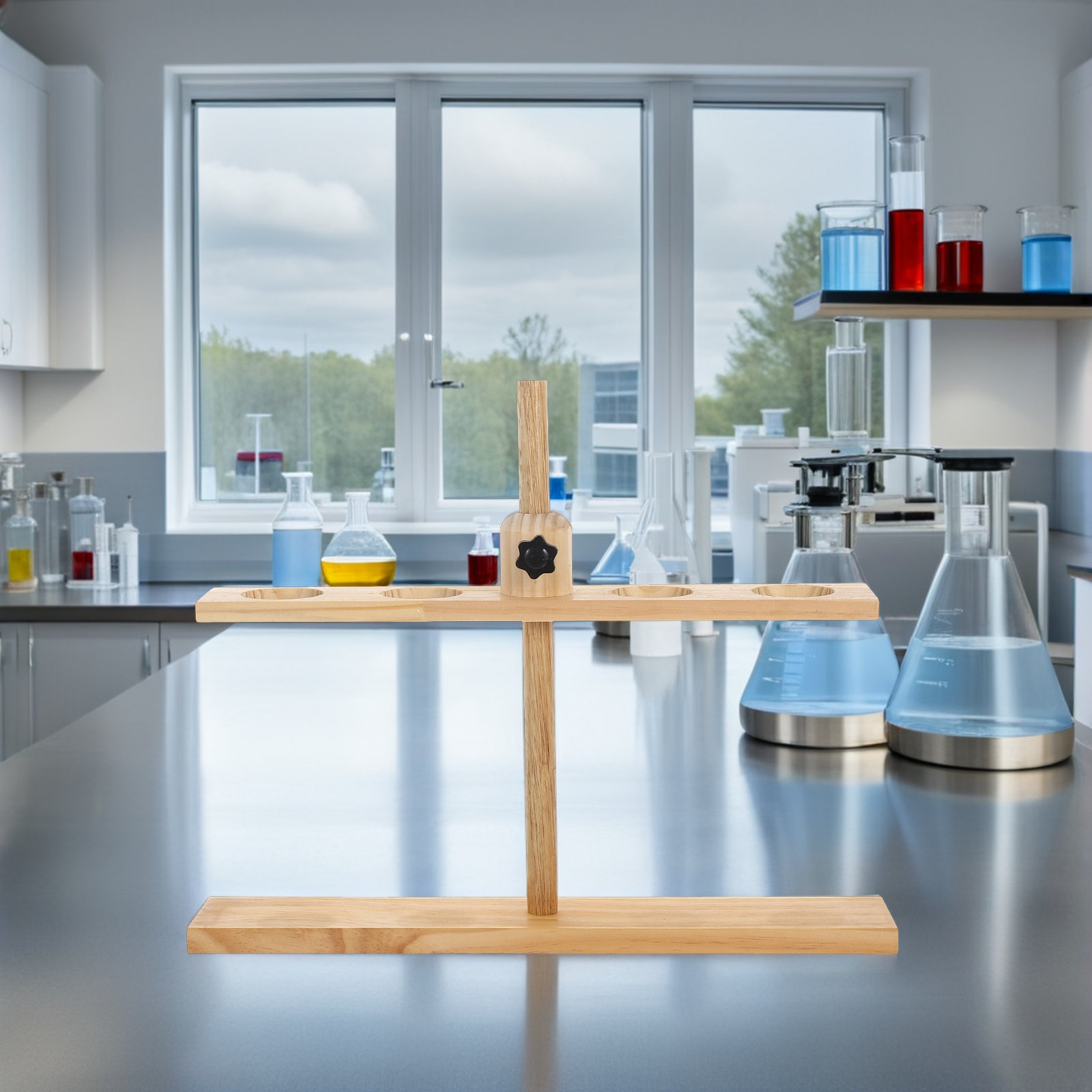 4 Hole Wooden Chemistry Funnel - Science Experiment review and price